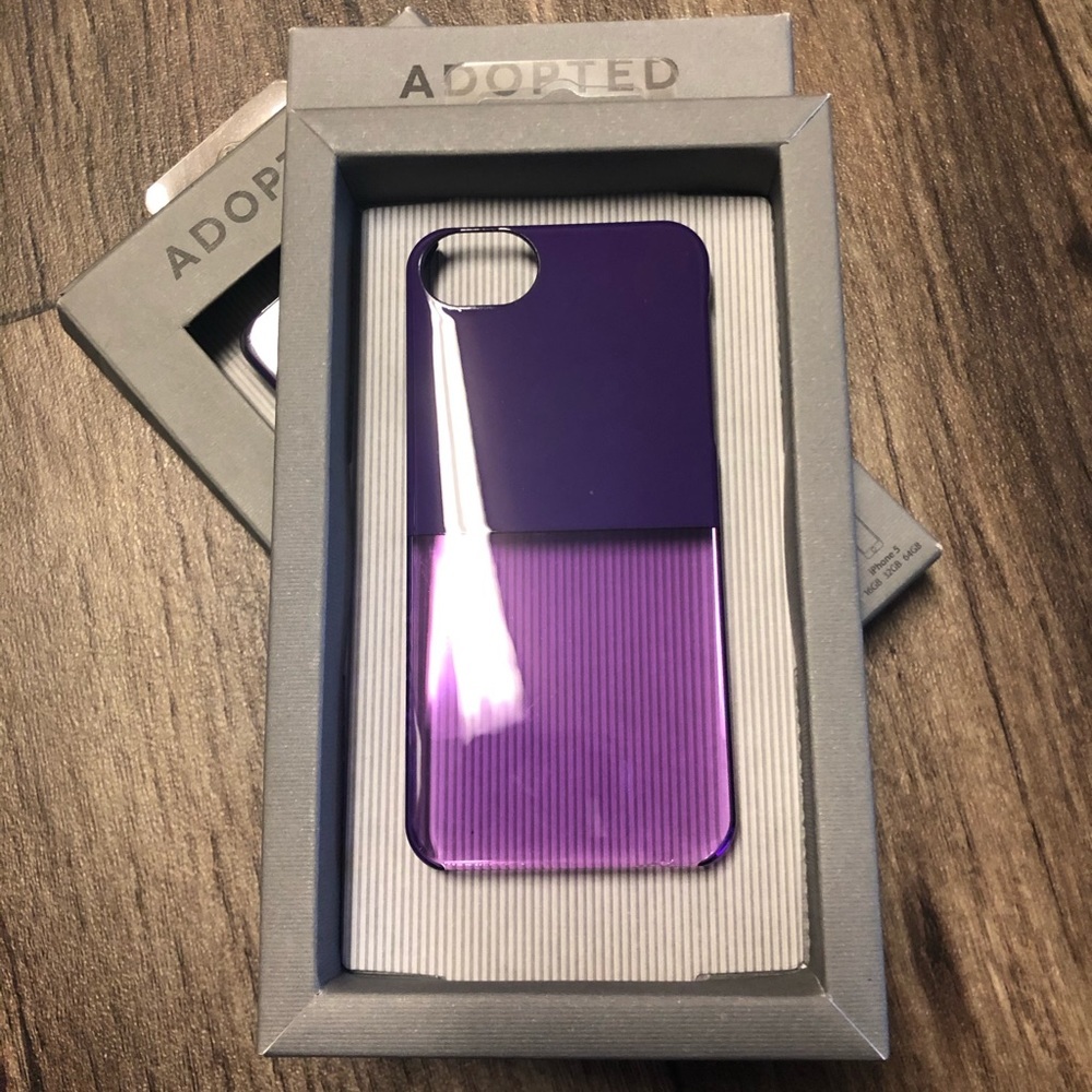 Adopted Purple Caplet Hard Case for iPhone 5 Glossy Protective Cover New - Picture 2 of 2